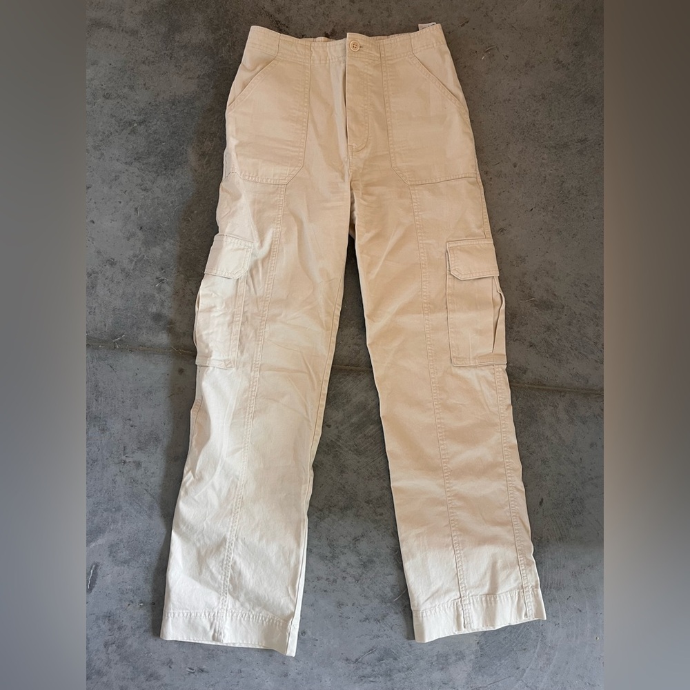 Abercrombie & Fitch Cream Cargo Pants